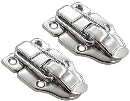 (4pcs) Stainless Steel Sturdy Lock Toggle Catch for Suitcase/Wooden Box/Flight Case/Jewelry/Craft Boxes Latch Clasp