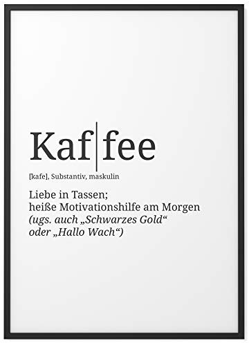Papierschmiede® Definition: Kaffee, DIN B2 (50x70 cm), XXL Poster für Wohnzimmer, Schlafzimmer, Küche, Esszimmer, Wandbild Geschenk Wanddeko - ohne Rahmen