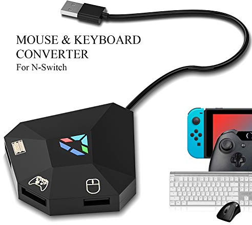 Keyboard and Mouse Adapter for Nintendo Switch, Keyboard and Mouse Adapter for PS4, Xbox One, PS3, Xbox 360