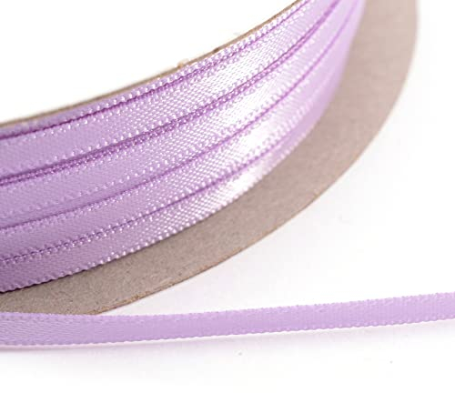 Vaessen Creative Satinband 3mmx100m Flieder, Schleifenband, Dekoband, Bänder zum Basteln, Stoffbänder für Hochzeit, Taufe Und Geburtstagsgeschenke, Violett