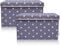 LIFENEY 2-Set Aufbewahrungsbox Kinder (37x25x21cm) I Aufbewahrungskorb für Kinderzimmer und Wohnbereich I Kinder Aufbewahrungskiste (Dunkelgrau Stern)
