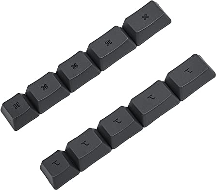YMDK Carbon Godspeed White OEM Profile PBT Dye Sub Keycaps Mac Keycaps for Cherry MX Mechanical Keyboard (Carbon Gray)