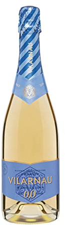 Vilarnau 0.0% Alcohol Free Sparkling White Wine - Vegan Spanish Non-Alcoholic Wine, 750ml Bottle