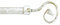 Vorhangstange, ausziehbar, 120 - 210 cm, aus Eisen, Stange mit Ringen, Stil: Shabby Chic