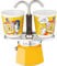 Bialetti Mini Express Colore Giallo, Caffettiera + 2 Bicchierini