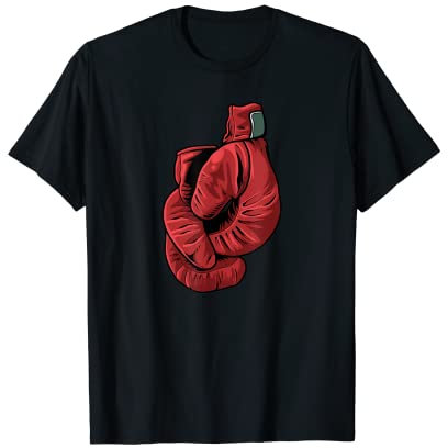 Boxen Geschenke & Ideen Boxer T-Shirt - Herren Schwarz Cartoon Sport T-Shirt mit Rundhals-Ausschnitt und Halbrmeln gerippter Manschette - Klein EU