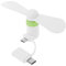 Buwei Mini Ventilatore Mini USB 2in1 Tipo C per Telefono Cellulare Samsung Xiaomi Huawei HTC
