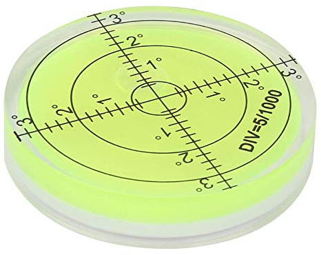 Tyenaza Nivel de Burbuja Circular, Mini Nivel para CáMaras, Nivel Burbuja Redondode 60mm de Diámetro, Herramienta de Medición de Diámetro de Burbuja de Nivel, para Equilibrio de Plataforma de Cámara