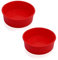 NCOALE 8 Inch Silicone Cake Tins, 2 Pack Round Cake Tin Moulds Nonstick & Quick Release Silicone Cake Pan for Baking 20cm Cake Mould Set for Layer Cake Cheesecake