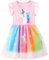 FILOWA Bimba Vestito Senza Maniche Bambina Abito Ragazza Unicorno Cavallo Stella Rosa Tulle Ricamo Belle Estate Cotone Casual Abiti Ragazze 2-3 Anni