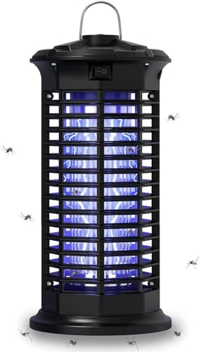 Elektrischer Insektenvernichter, Moskito Killer Stromschlag Insektenlampe Mücken Wirksam IPX4 Wasserdicht Fliegenfalle Mückenschutz für Küche Wohnzimmer und Kinderzimmer, draußen