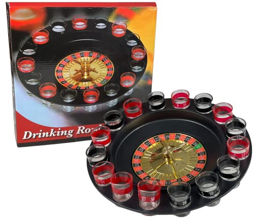 MBP My Beer Pong Roulette Partyspiel + 16 Gläser + 2 Kugeln | Bestes Party Gadget | Casino Deko | Spring Break Festival Spiel
