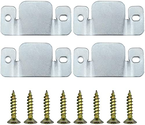 SofaHeaven 4pcs Sofa Connectors Clip Universal Metal Sectional Sofa Connectors Flush Mount Brackets Heavy Duty Interlocking Brackets with Screws for Furniture Wall Headboard