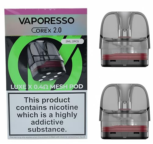 Vaporesso Luxe-X Replacement Pod - 2 Pack - for Vaporesso Luxe-X Vape Kit - No Nicotine (0.4 ohm)