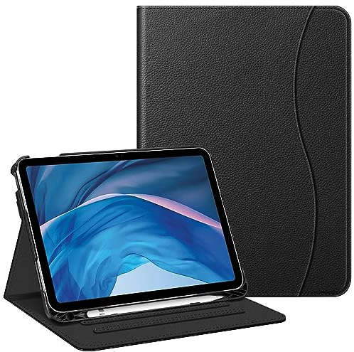 Fintie Hülle für iPad 11. Generation 11 Zoll 2025, iPad 10 Generation 10.9 Zoll 2022 - Multi-Winkel Folio Schutzhülle mit Stifthalter, Dokumentenfach und Auto Schlaf/Wach Funktion, Schwarz