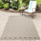 HomebyHome In& Outdoor Teppich Wetterfest, Beige 140x200 cm Teppich Küche, Waschbarer Küchenläufer Flachgewebe Sisaloptik Skandinavisch Design Camping Terasse Balkon Outdoorteppich Garten
