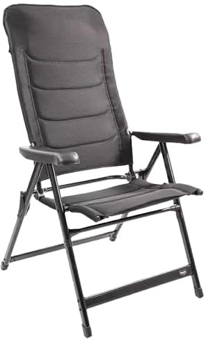 Vanilla Leisure Folding & Portable Fold Up Chair- Max 180kgs Load Heavy Duty for Outdoors, Picnic, Beach, Festival - Lightweight Portable Garden Chair for Adults - D75 x W63 x H120cm