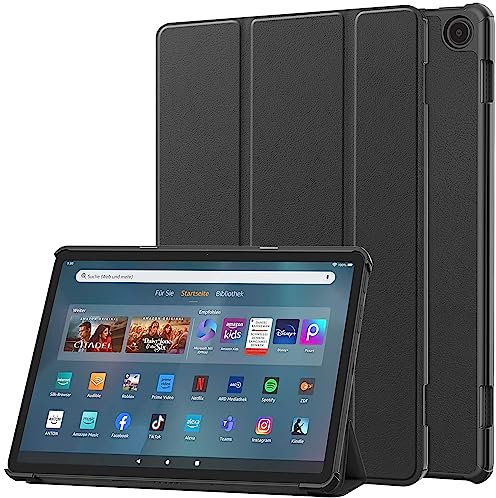 LIUZIHAN Funda Tablet para Amazon Fire MAX 11, Auto Wake/Sleep, Cuero Carcasa con Soporte Función, Carcasa Case para Amazon Fire MAX 11.Negro