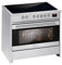 GURARI Cocina con placa de inducción de 90 cm GCH E 913 X de acero inoxidable | Cocina independiente con 5 zonas de inducción (2 zonas flexibles) todo con refuerzo