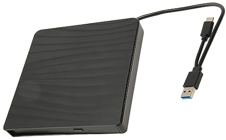 5Gbps External DVD Drive Enclosure for Laptops, Type C USB 3.0 DVD Drive Enclosure CD Drive Box, Portable Slim Optical Drive Enclosure Kit for 9.5mm 9mm S ATA CD DVD BD Drives (A)