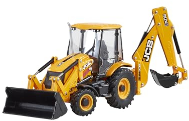 Britains Tractopelle JCB 3CX Plus Sitemaster Modèle réduit échelle 1:32 - Véhicules de Collection agricoles - Jouets éducatifs d'intérieur et d'extérieur - Jouets Robustes en métal - +3 Ans
