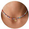 TINGN Bunte Perlenkette Damen - Teenager Mädchen Geschenke Kette mit Buchstaben M Halskette Damen Boho Kette Schmuck Personalisierte Geschenke für Frauen Teenager Mädchen Freundin Mama Sommer Geschenk