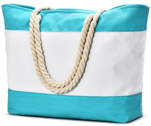 oscaurt Strandtasche Groß Tote Bag Damen Reisetasche Wasserdicht Weekender Shopper Tasche Strandtasche XXL Familie Faltbare Umhängetasche Sporttasche Geschenke für Frauen