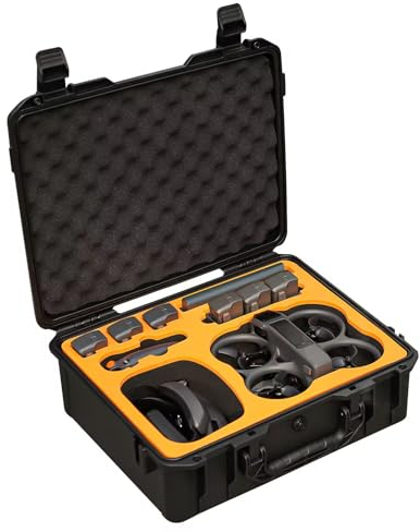 BeisDirect Custodia rigida per DJI Avata 2 Drone Combo, custodia di sicurezza impermeabile Avata2 Drone Carry Case Custodia Custodia per Goggles 3, Motion Controller 3 & FPV Remote Controller