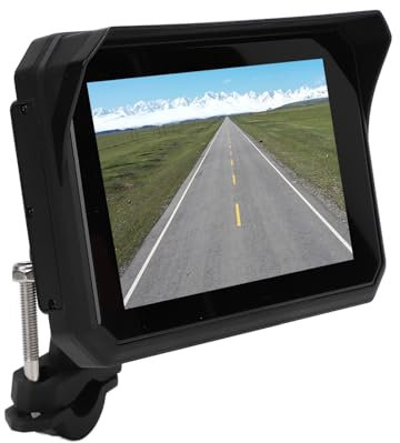 Motorcycle GPS Portable Carplay/Android Auto Car Stereo, 5 IPS Touch Screen with Bluetooth, Motorcycle GPS Navigation System for Motorbike