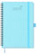 BEZEND Kalender 2025 2026 Wochenplaner A5,18-Monate Juli 25-Dez 26,Buchkalender Ringbuch PU-Leder Softcover 1 Woche 2 Seiten mit Stifthalter - Himmelblau