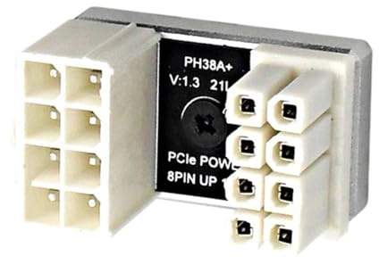 GPU Winkelverbinder mit U-Drehung GPU Winkeladapter 180 Grad GPU | Winkeladapter, GPU 8P Winkeladapter, GPU Verbinder Metall, Grafikkarten-Zubehör für Computerliebhaber