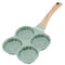 Tissting Nonstick 4-Cup Omelette Pan, Aluminum Egg Frying Pan with 4 Hole Design for Cooking Breakfast Pancakes Eggs Burgers, Quick Heating Compatible with All Stoves