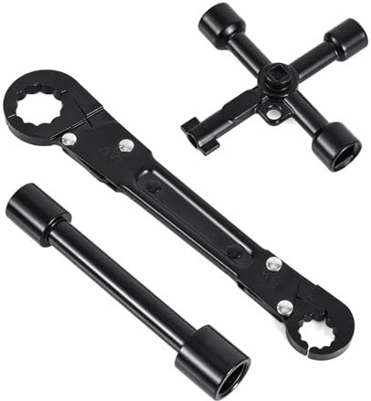 3pcs Outils de Plomberie, Clé d'Arrêt d'Angle pour Plombier Ensemble de Clés d'Arrêt d'Angle Outils de Plomberie pour Plombier Professionnel Kit de Clés d'Angle pour Salle de Bain Cuisine Jardin