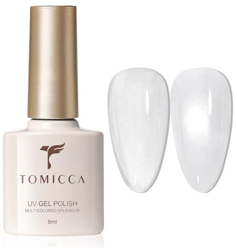 TOMICCA Cat Eye Gel Nail Polish, Holographic Silver Velvet Magnetic Gel Polish, Soak Off UV LED Jelly Glitter Cat Eye UV Nail Polish for Nail Art Manicure Salon DIY at Home, 8ml