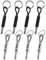 Lot de 8 porte-clés Marshall - 4 porte-clés en acier inoxydable et 4 en cuir synthétique - Pour les amateurs de musique
