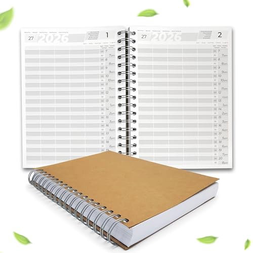 KOCHDIALOG Terminbuch 2026 DIN A5 Friseur Salon Praxis Bestellbuch 1-5 Mitarbeiter 30 Minuten Takt Terminplaner Praxisplaner Friseurplaner Salonplaner Terminkalender Kalender Termin