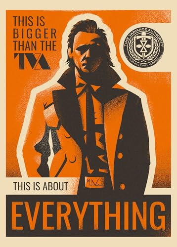 Komar Wandbild- Marvel Loki This is About Everything - Größe 50 x 70 cm - Poster, Kinderzimmer, Dekoration - gerollt ohne Rahmen, Orange