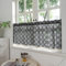 NSXIN Scheibengardine Halbtransparent Bistrogardine Blumen Küchengardinen Landhausstil Gardinen Quasten Vorhänge Kurz für kleine Fenster Küche Wohnzimmer (Glücksbaum,150cm*77cm)
