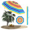 RELAX4LIFE Parasol de Plage, Parasol Incliné Pliable Portable avec Ancrage pour Sable, Protection Solaire, Sac de Transport pour Plage, Patio, Jardin