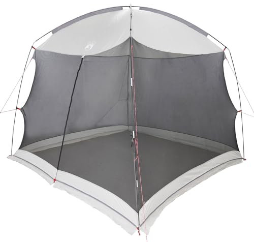 vidaXL Tentes avec Toit avec évent Gris 320 x 320 x 218 cm Polyester, Tente de Camping Portable, résistante à l'eau, abri extérieur, moustiquaire, Couverture d'été, pour Jardin et terrasse