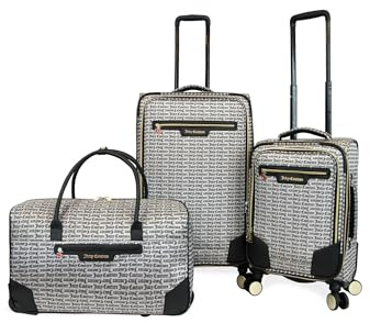 Juicy Couture Evelyn 3-teiliges Softside-Gepäck-Set – 53,3 cm Handgepäck, 73,7 cm Check-in und 55,9 cm Rolltasche