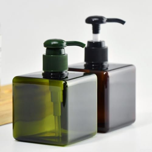 2 flaconi in plastica da 250 ml per shampoo, balsami e bagnoschiuma (rosa)