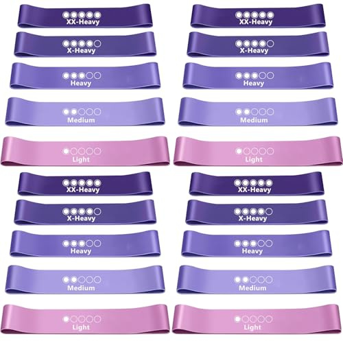 5er-Set Fitnessbänder Widerstandsbänder,Fitnessband mit Bungsanleitung auf Deutsch & Tragebeutel Resistance Bands Gymnastikband aus Latex Für Muskelaufbau Pilates Yoga