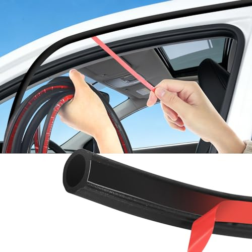 lafo O-Profil Auto Türdichtung Selbstklebend Gummi, Universal Dichtungs Passform，Auto Türdichtung Selbstklebend für Tür und Fenster, Wasserdicht, Geräuschdämmend,Staubdicht,（14mm x 14mm 8 Meter）