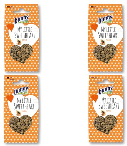 Bunny Nature My Little Sweetheart - Papaya | 4er Pack | 4 x 30 g | Ergänzungsfuttermittel für Nager