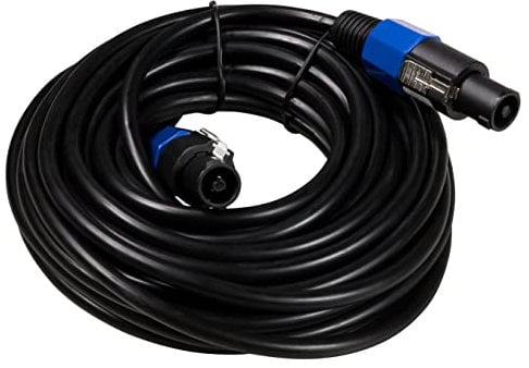 HOLLYWOOD the Starsound - PA-Verbindungskabel | 10m, PA Stecker auf Stecker, Lautsprecherkabel mit Knickschutz schwarz robustes Audiokabel für Beschallung