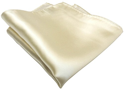 TigerTie gewebtes Seideneinstecktuch in der Farbe creme 100% Seide - Pochette Kavalierstuch Stecktuch