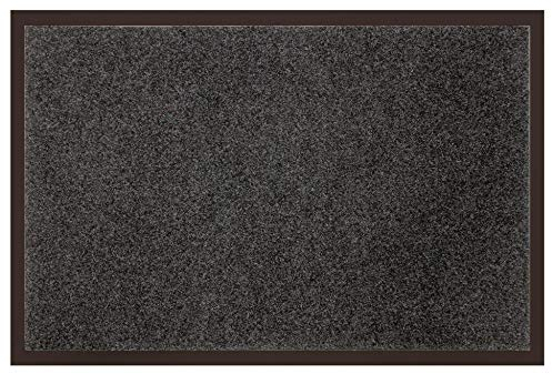 Deco Tapis 1740298 Tapis Anti - 1740298, Schmutzfangmatte Rechteck , 80 X 120 Cm , Uni , Eingangsmatte , Grau