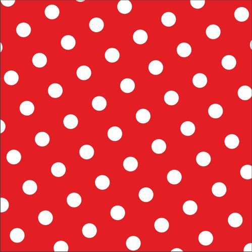 360 Servietten, 3-lagig 1/4-Falz 33 cm x 33 cm rot Dots 82756 Papstar Dekorservietten