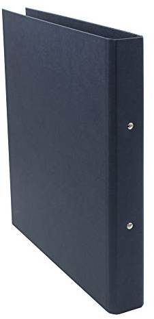 BIGSO RINGO Ringbuch A4 – Aufbewahrungsbox mit 2 Ringen – Schreibtischablage für Dokumente, Klarsichthüllen & Trennblätter – Ringhefter aus Faserplatte und Papier – blau